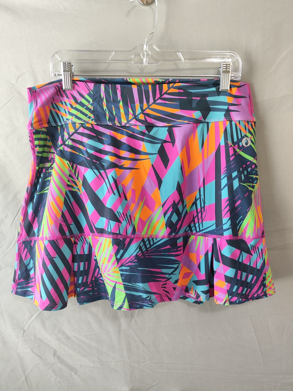 Dona Jo Skirt Womens XL Geo Palm Print Athletic Tennis Activewear Brazil